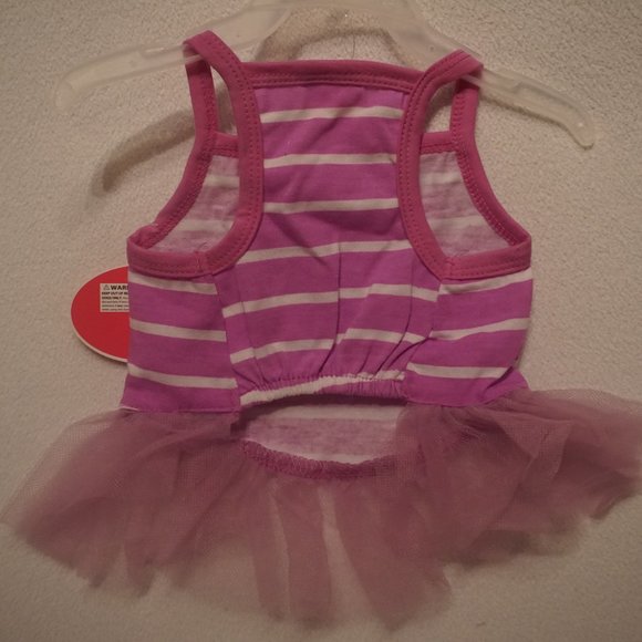 NWT Dog Dress Purple Striped Shirt Tutu - Picture 2 of 2